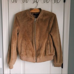 Forever 21 Light Brown Teddy Bomber Jacket